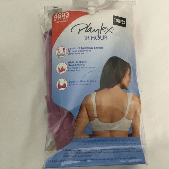 Playtex 18 Hour Ultimate Shoulder Comfort Style 4693 Greenhouse Size 38D NWT - Picture 4 of 5